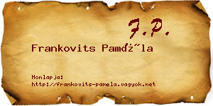 Frankovits Paméla névjegykártya